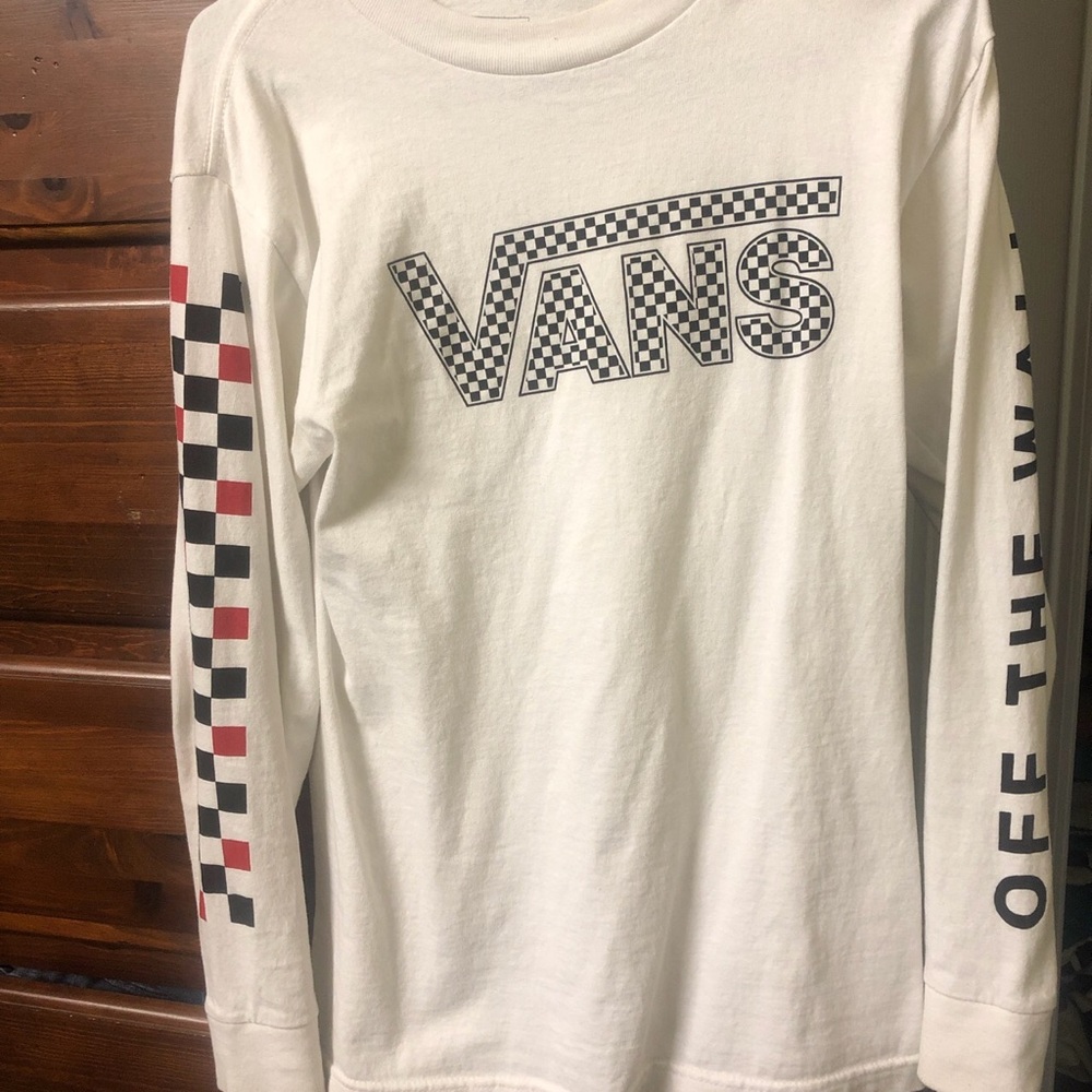 white vans off the wall long sleeve t shirt.
